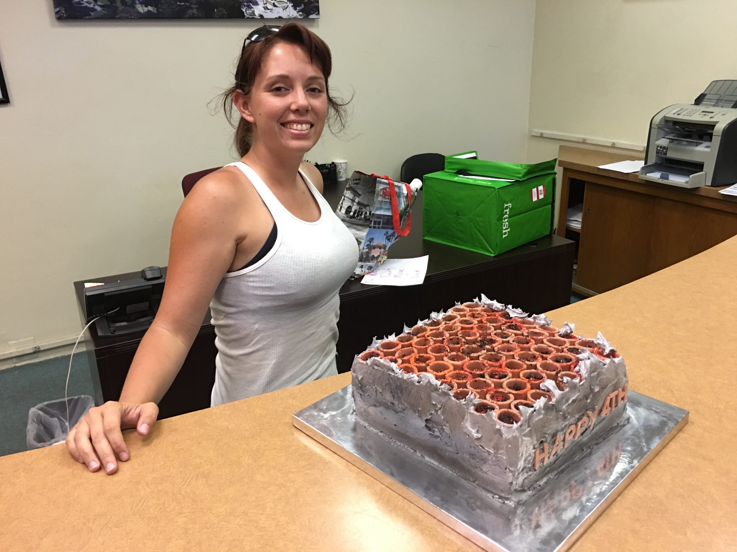 fireworks girl cake