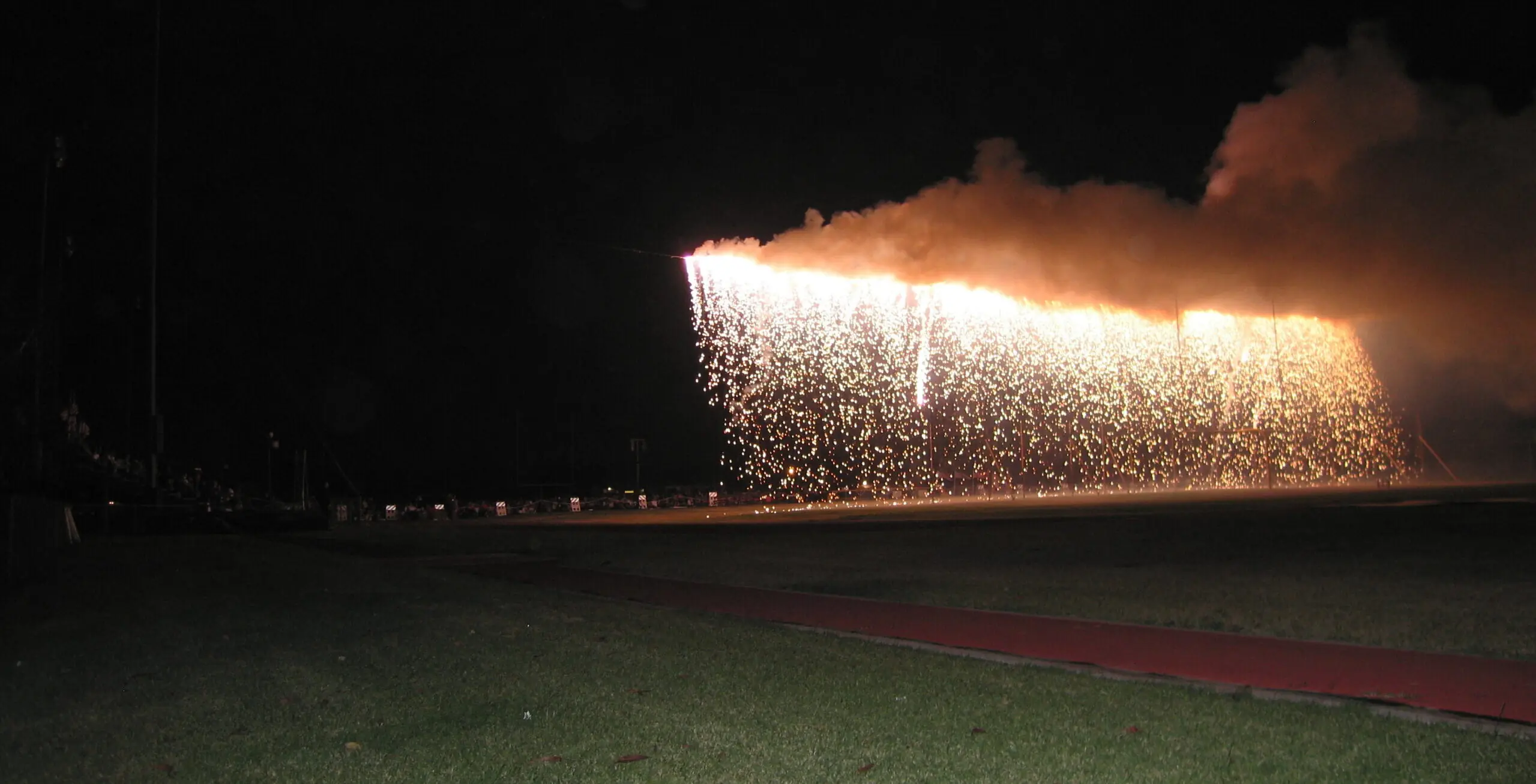 fireworks waterfall